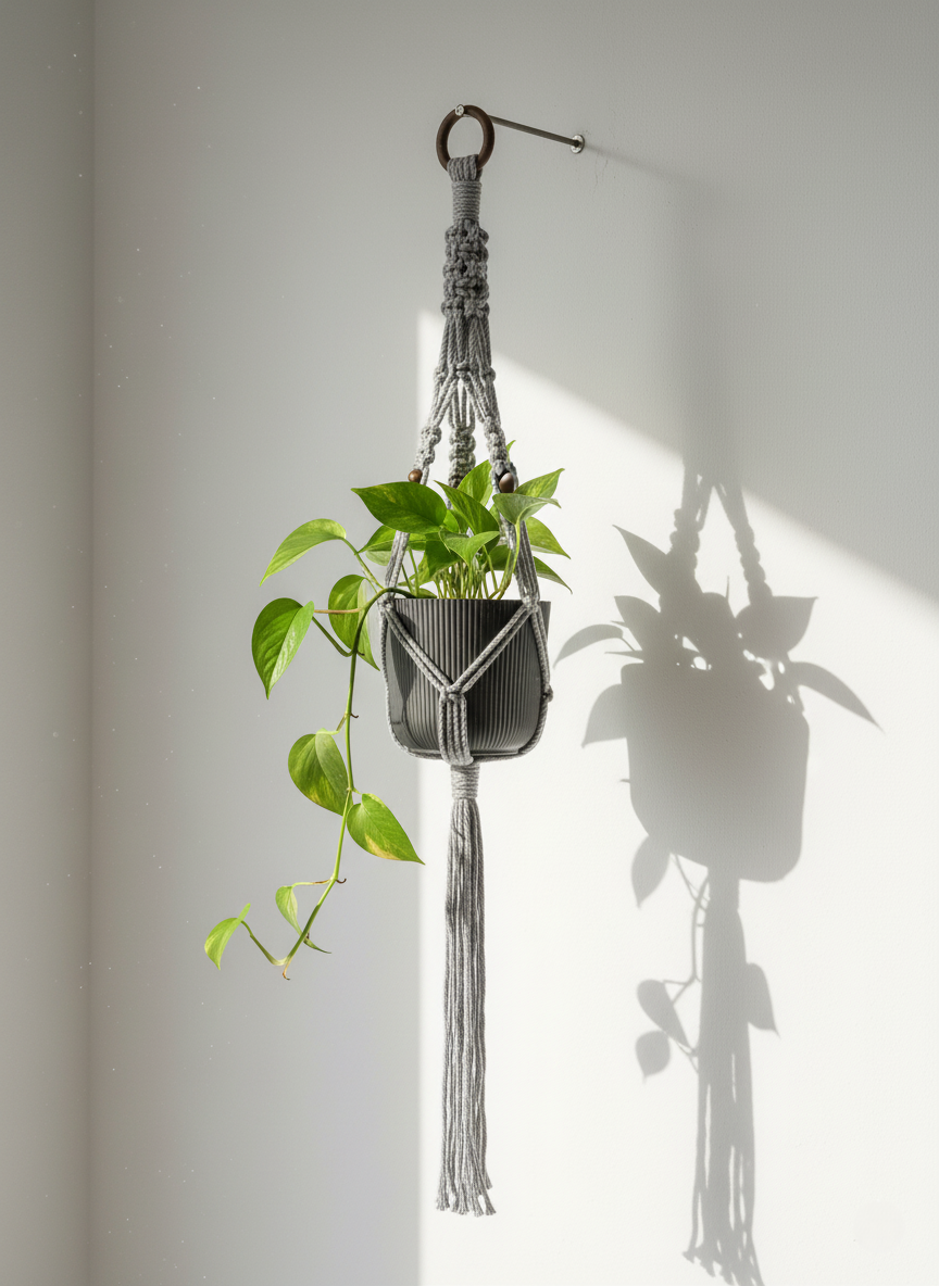 Macrame Plant Holder - Boho Style
